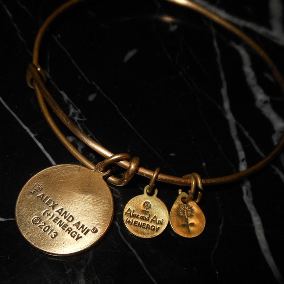 Alex And Ani Letter M Charm Retired Gold Russian B - Picture 3 of 6